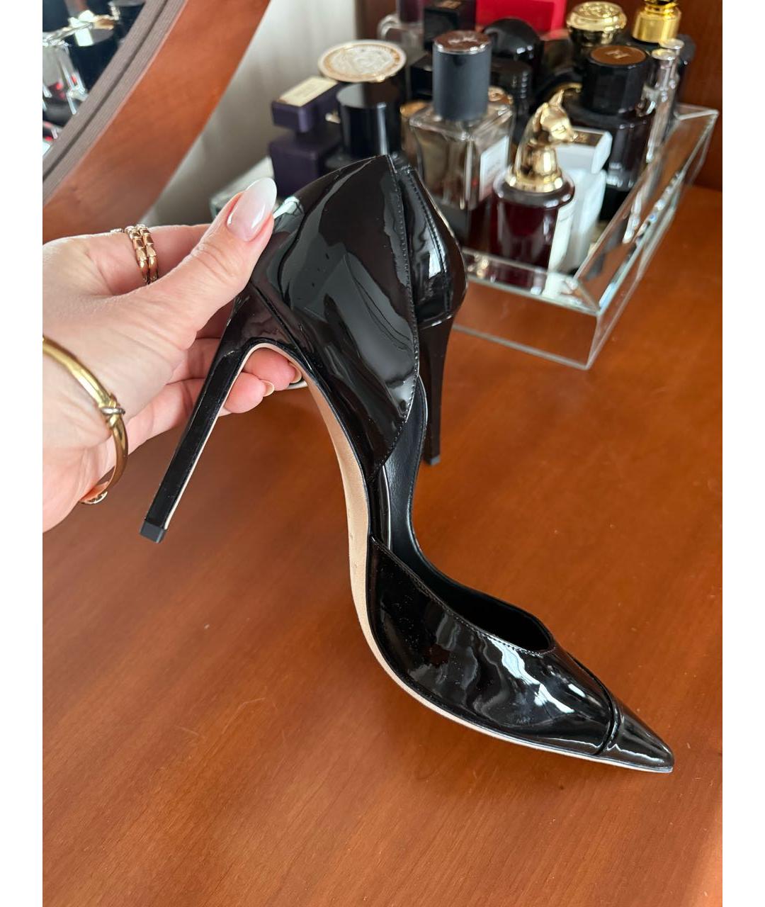 JIMMY CHOO Черные кожаные туфли, фото 6