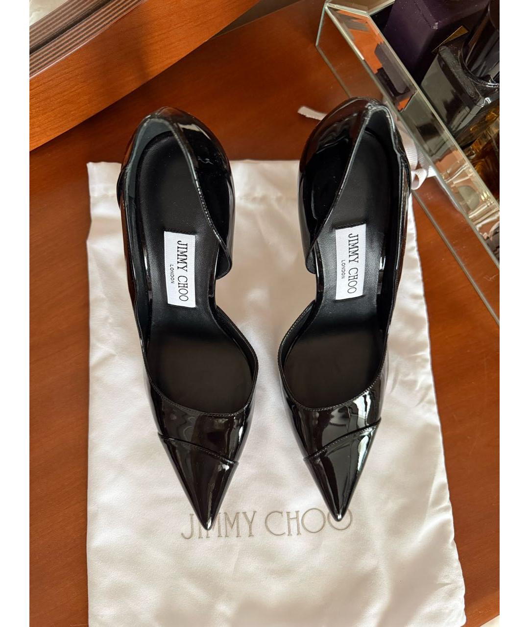 JIMMY CHOO Черные кожаные туфли, фото 3