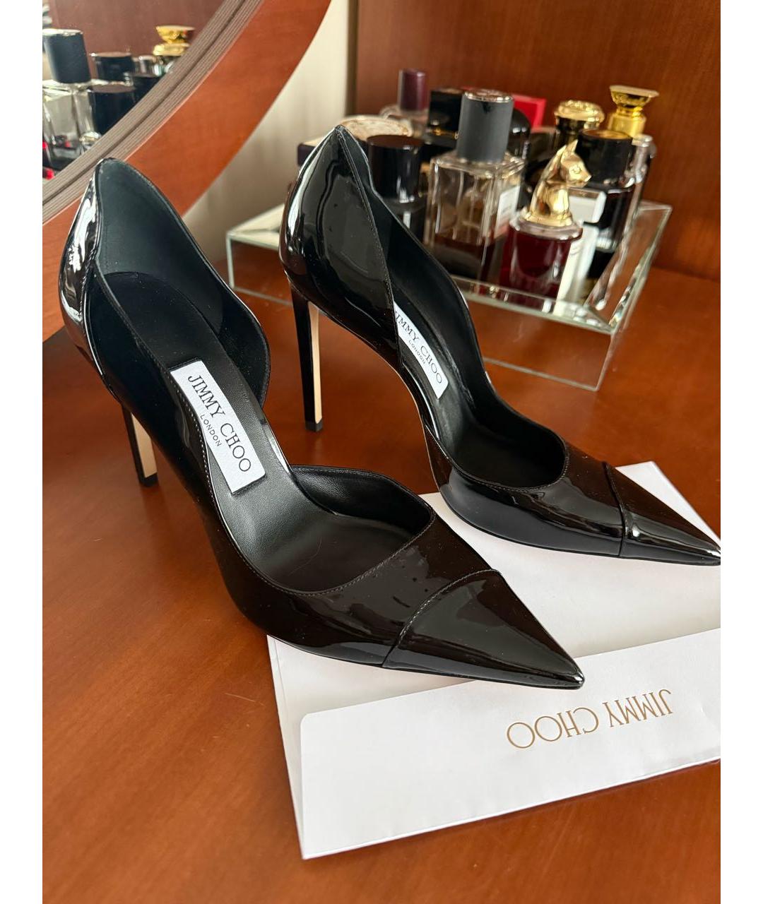 JIMMY CHOO Черные кожаные туфли, фото 4