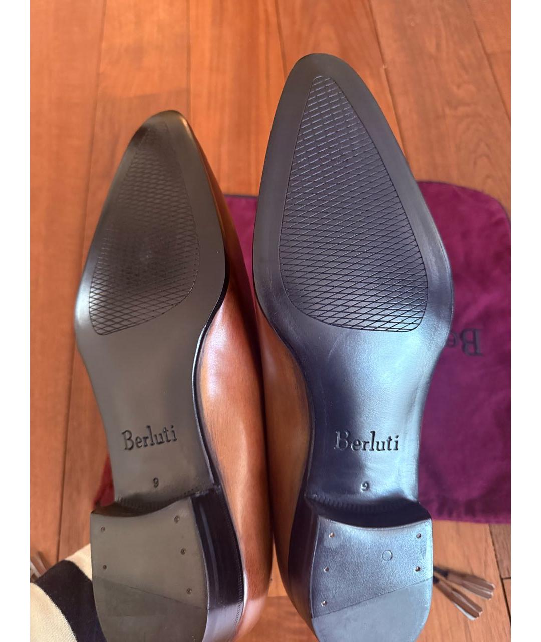 BERLUTI Коричневые кожаные туфли, фото 5