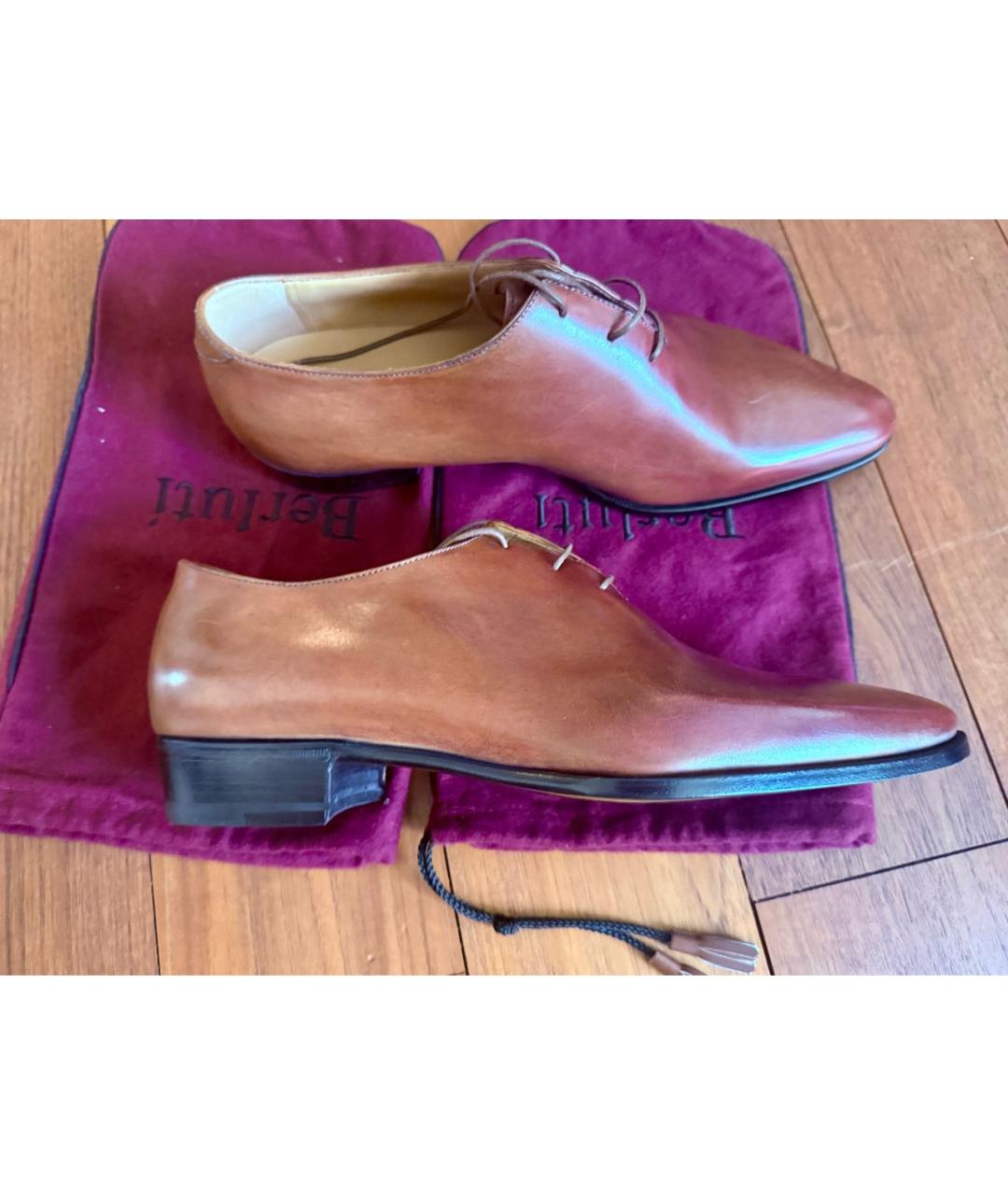 BERLUTI Коричневые кожаные туфли, фото 7
