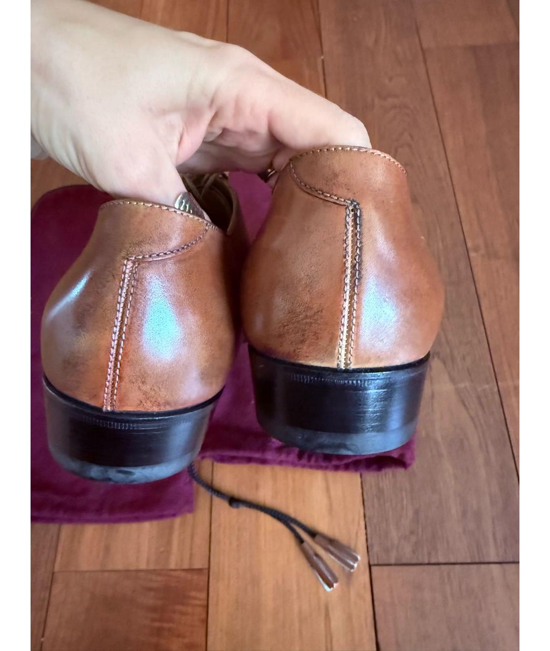 BERLUTI Коричневые кожаные туфли, фото 4