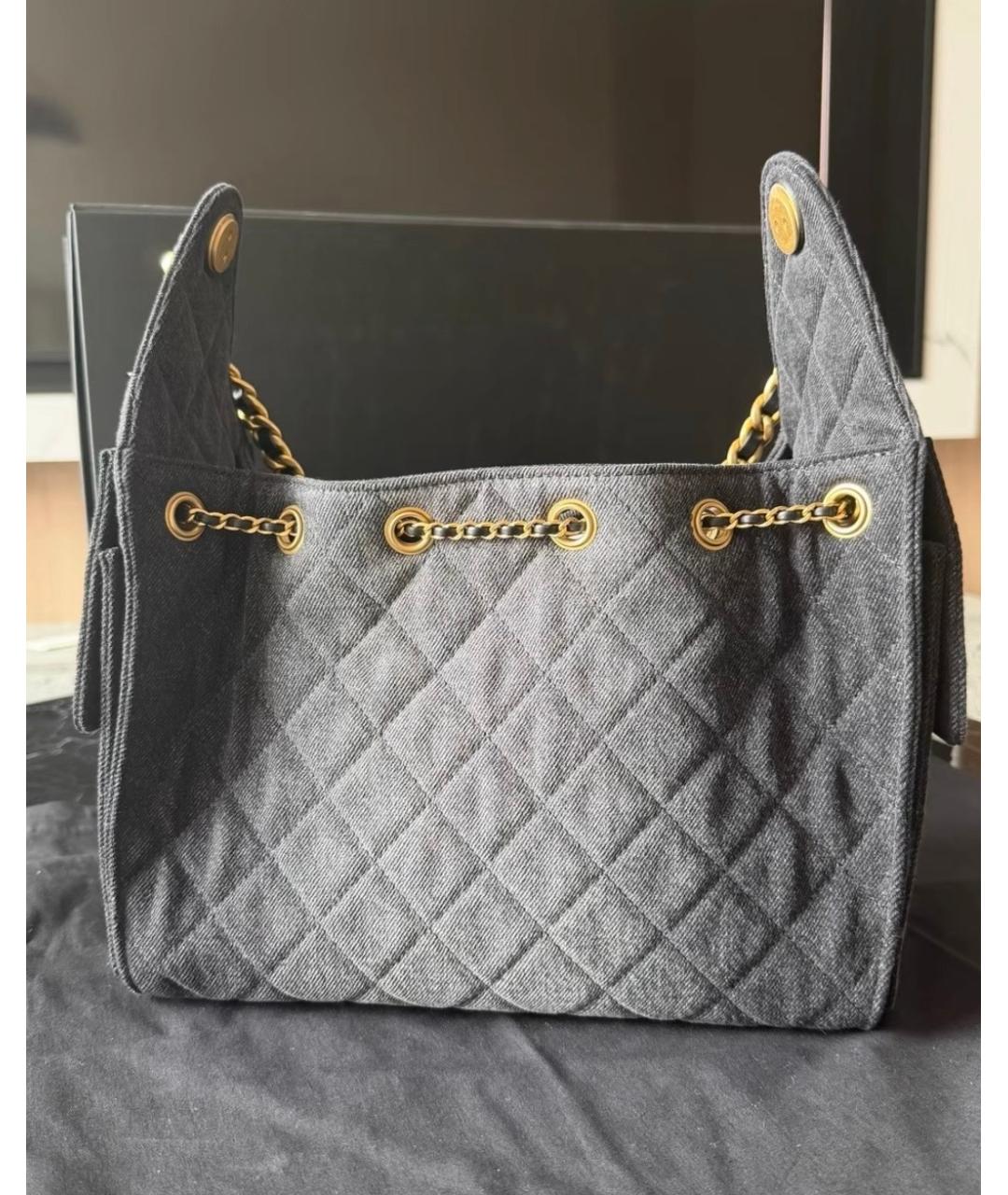 CHANEL Черная сумка через плечо, фото 3