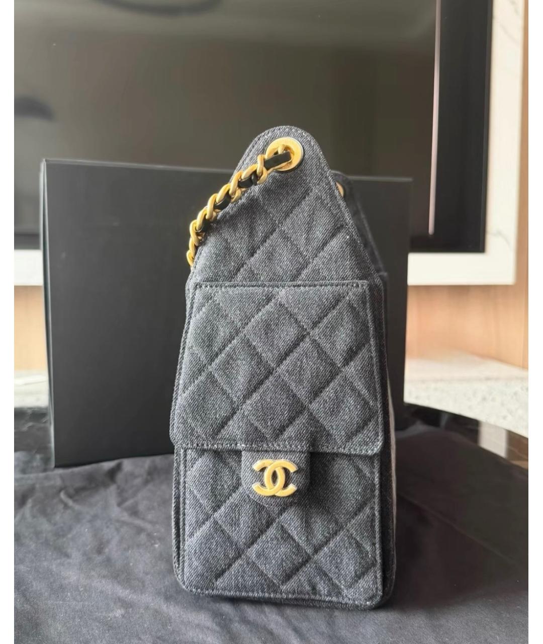 CHANEL Черная сумка через плечо, фото 4