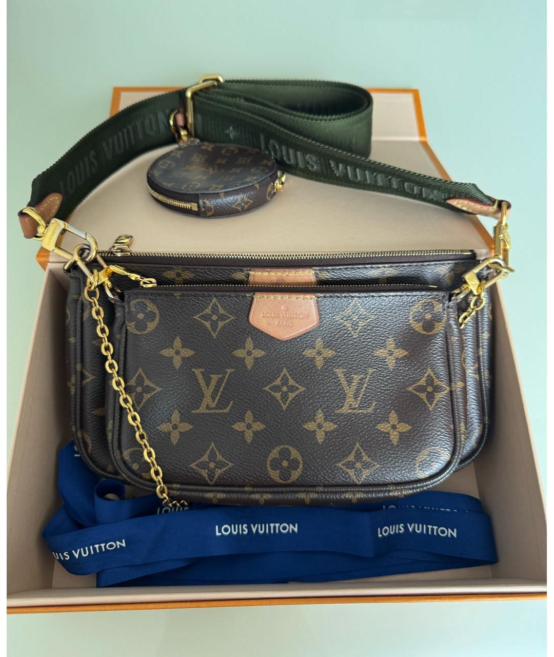 LOUIS VUITTON Коричневая сумка через плечо, фото 9