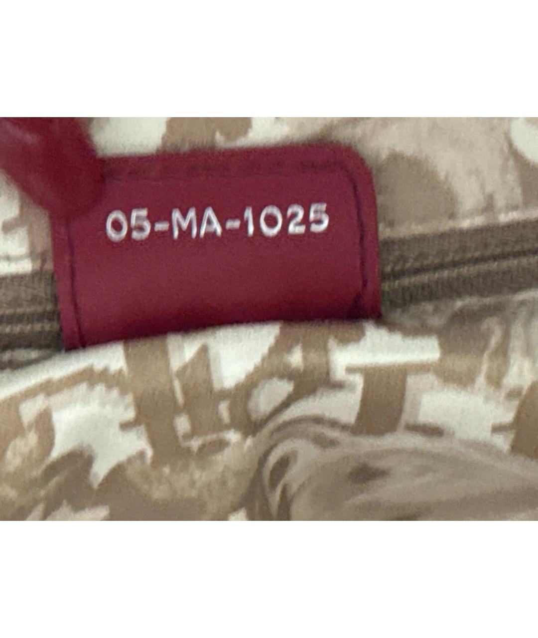 CHRISTIAN DIOR Красная кожаная сумка с короткими ручками, фото 8