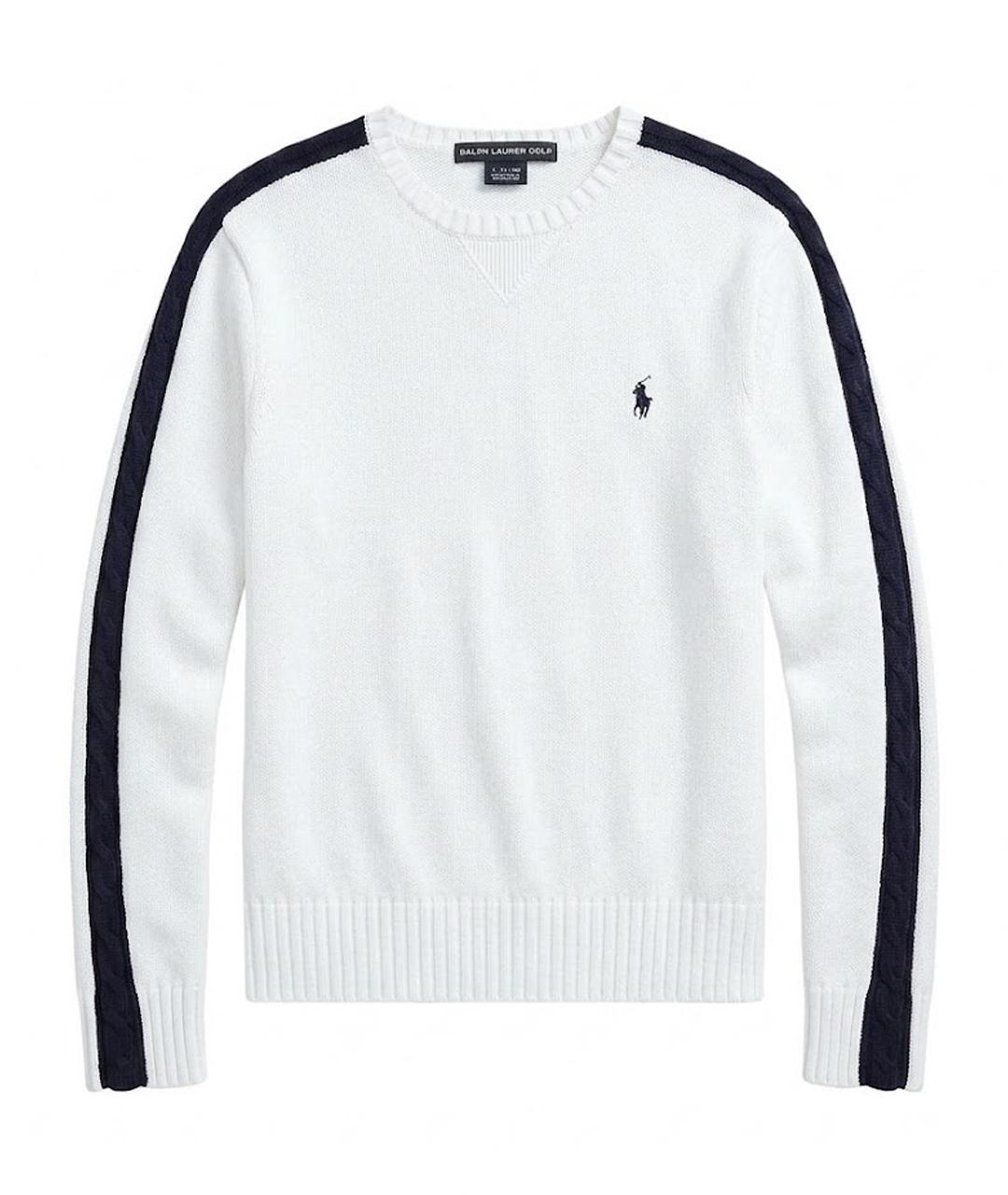 POLO RALPH LAUREN Белый хлопковый джемпер / свитер, фото 1