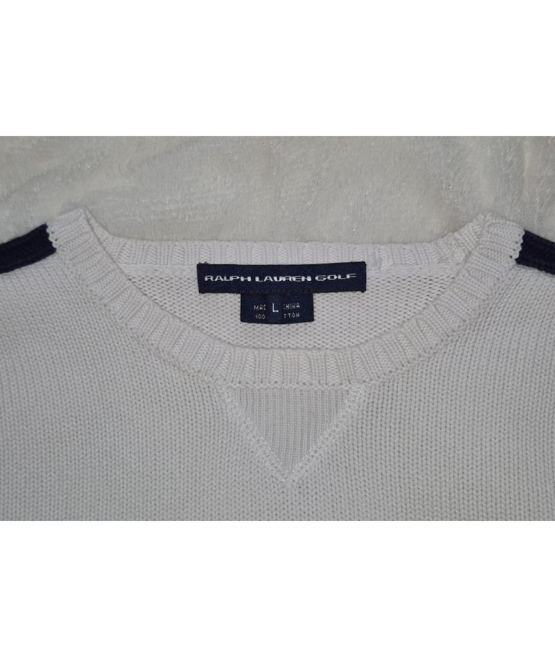 POLO RALPH LAUREN Белый хлопковый джемпер / свитер, фото 9