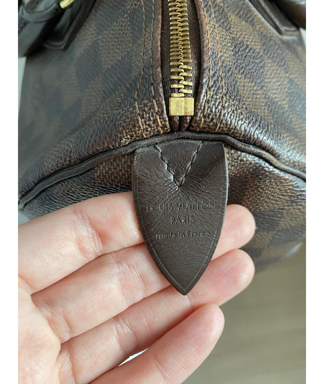 LOUIS VUITTON Коричневая сумка с короткими ручками, фото 6