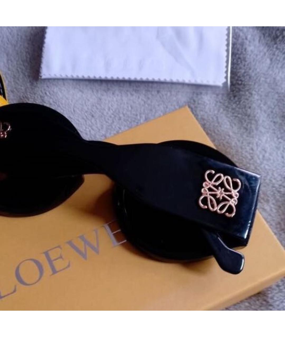 LOEWE Черные пластиковые солнцезащитные очки, фото 7