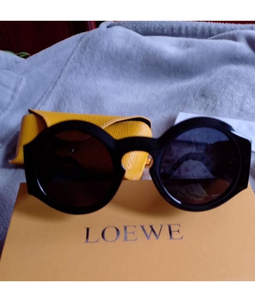 LOEWE Черные пластиковые солнцезащитные очки, фото 2