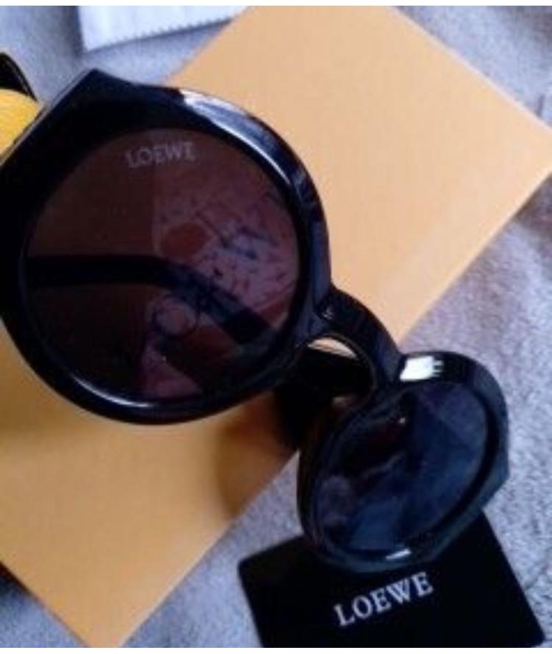 LOEWE Черные пластиковые солнцезащитные очки, фото 4