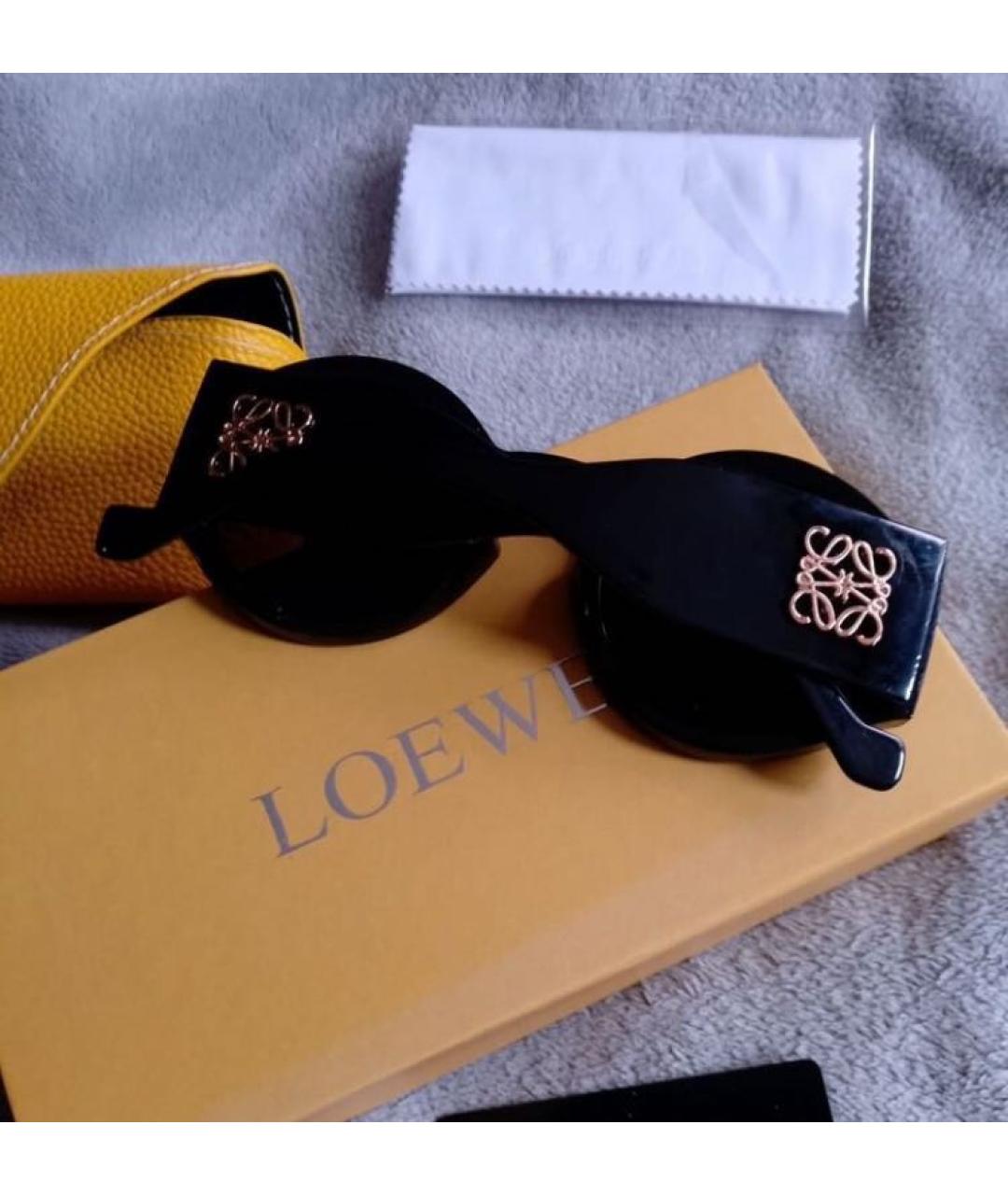 LOEWE Черные пластиковые солнцезащитные очки, фото 3