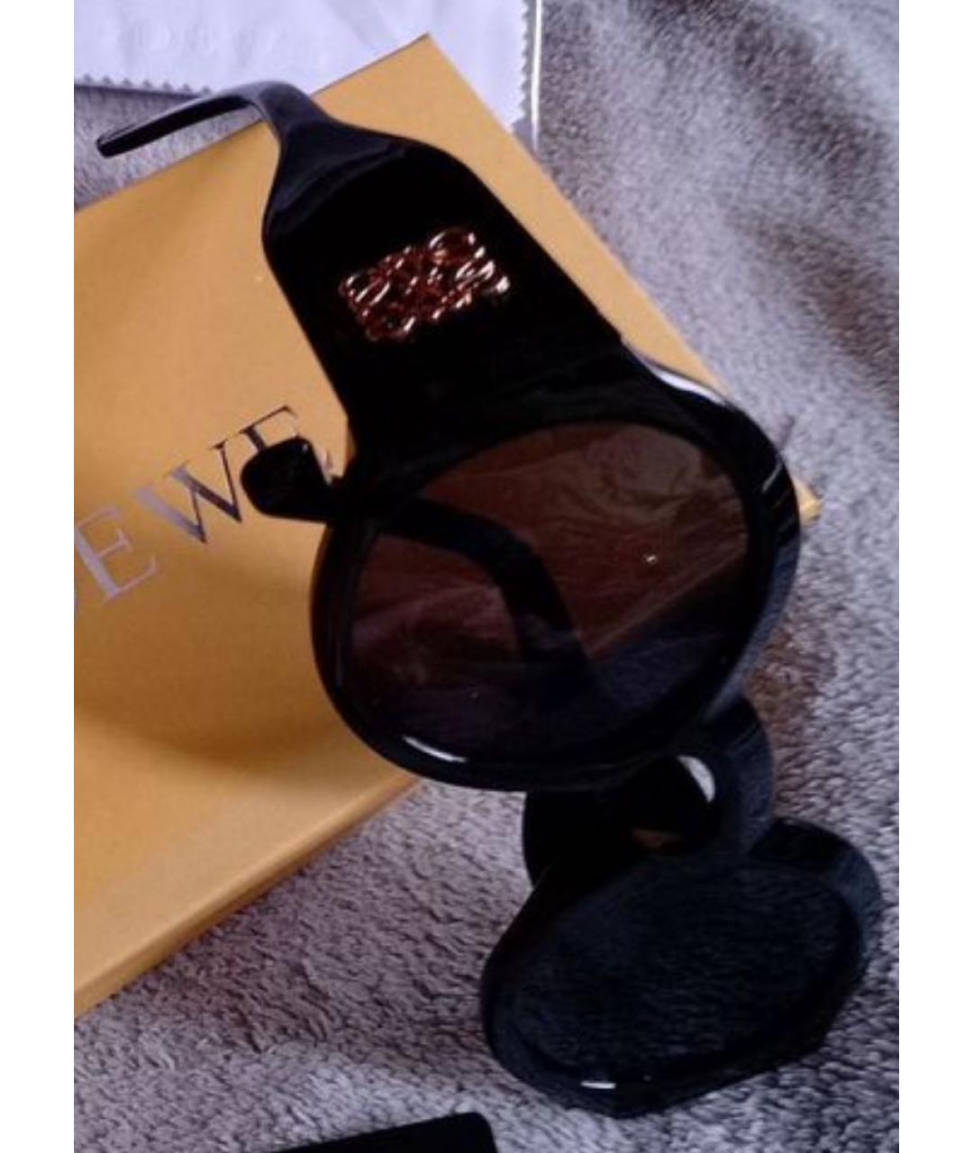 LOEWE Черные пластиковые солнцезащитные очки, фото 6