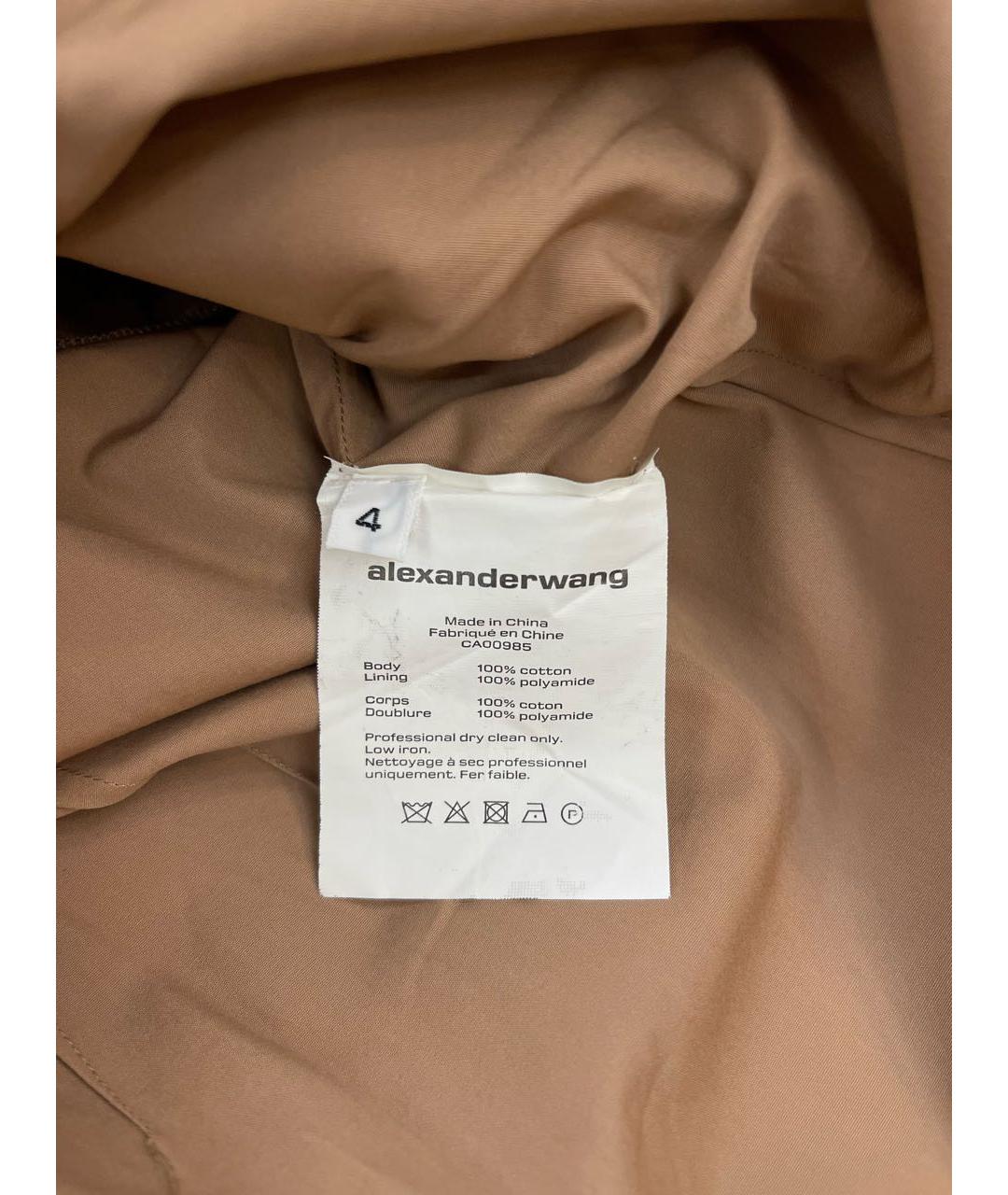 ALEXANDER WANG Бежевое хлопковое повседневное платье, фото 7