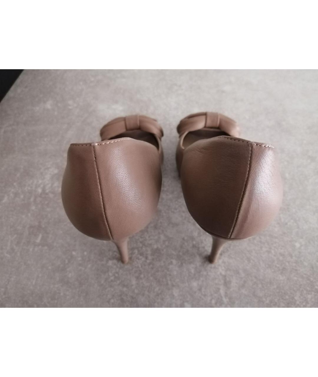 VALENTINO Бежевые кожаные туфли, фото 3