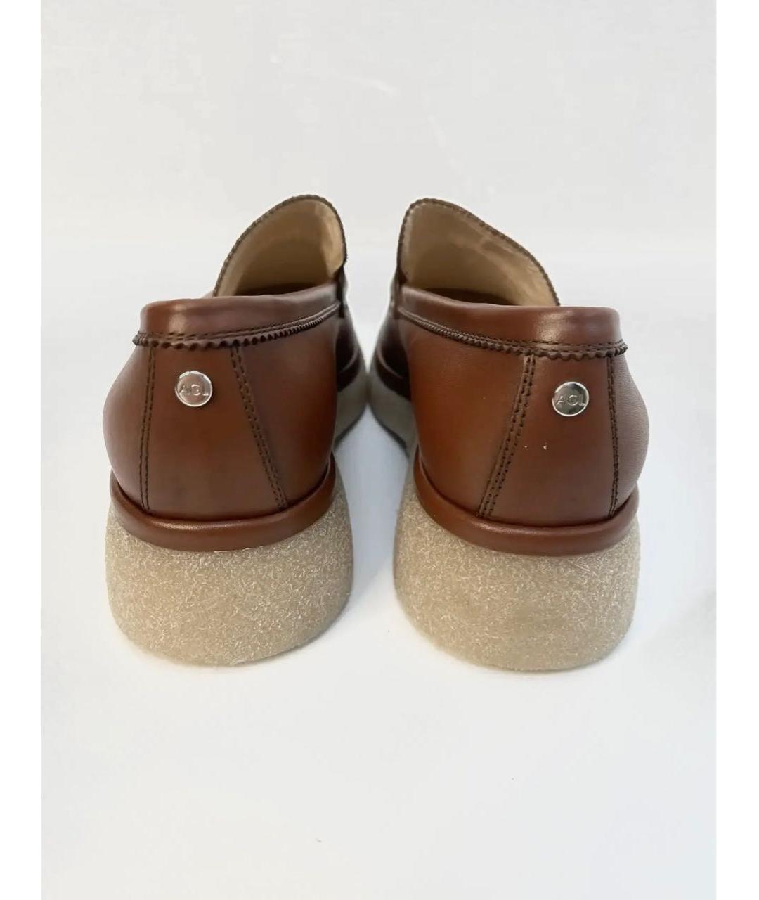 AGL Коричневые кожаные лоферы, фото 4