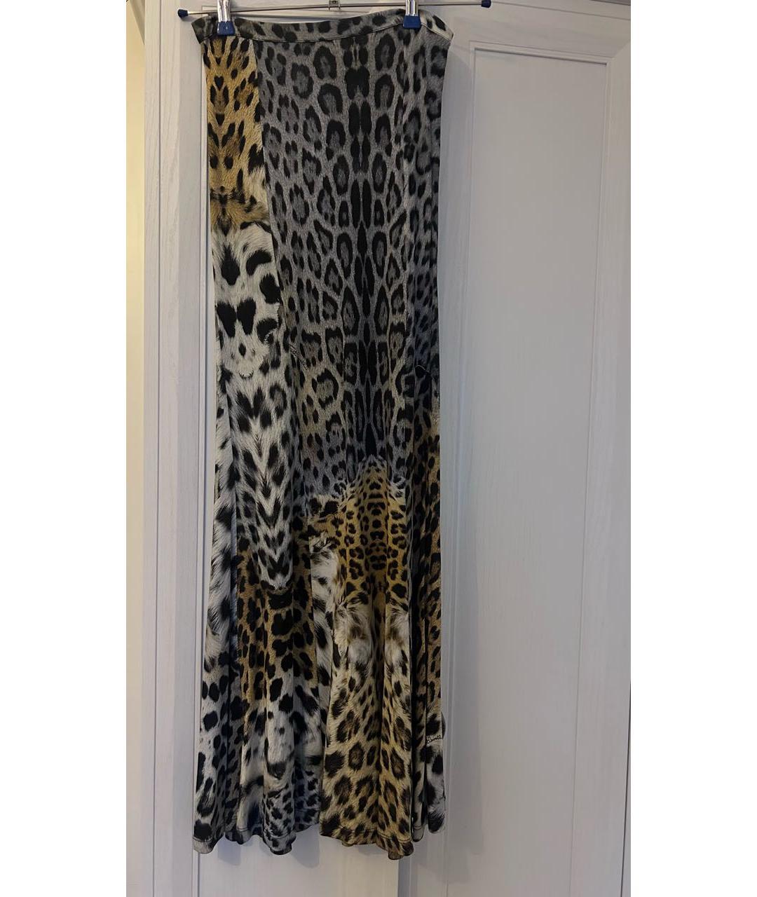 JUST CAVALLI Мульти вискозная юбка макси, фото 5