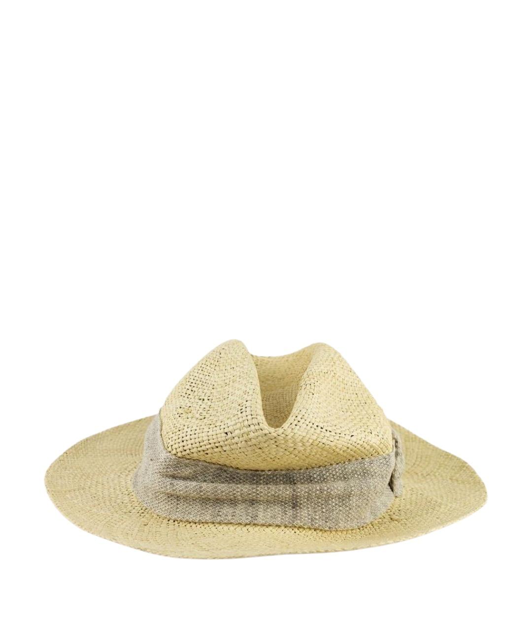 ELEVENTY Бежевая соломенная шляпа, фото 1