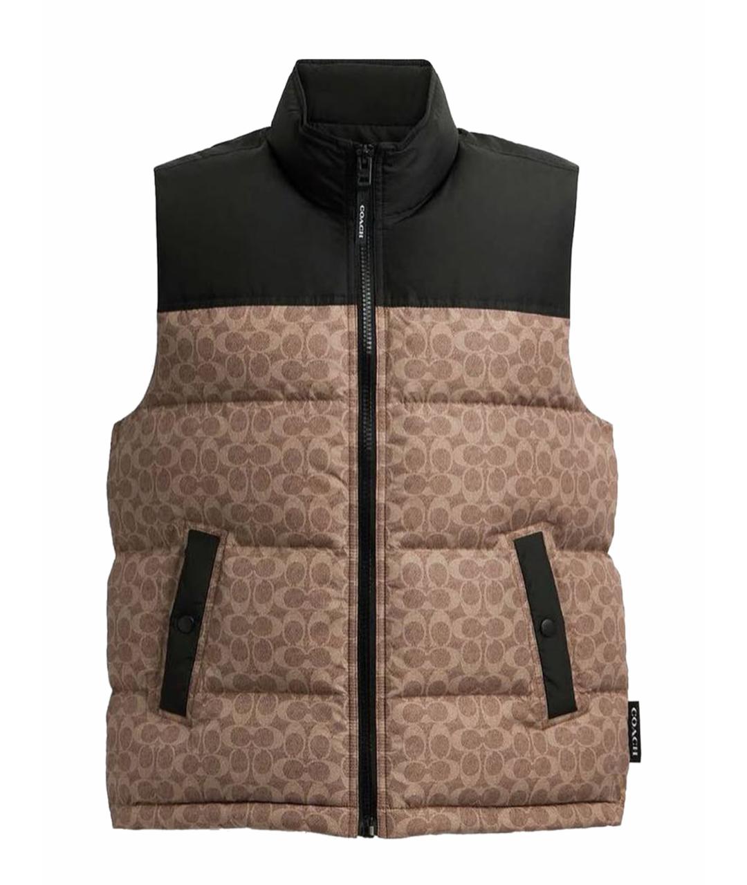 COACH Бежевый полиэстеровый жилет, фото 1