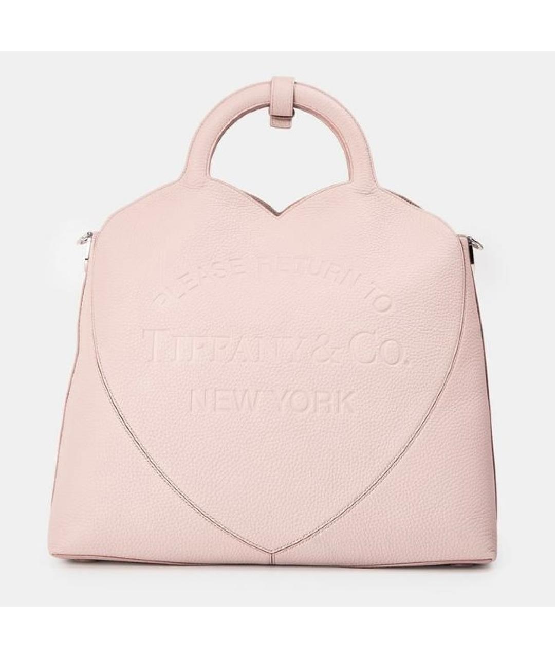TIFFANY&CO Розовая кожаная сумка тоут, фото 5