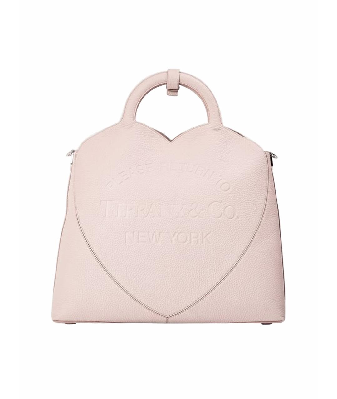TIFFANY&CO Розовая кожаная сумка тоут, фото 1