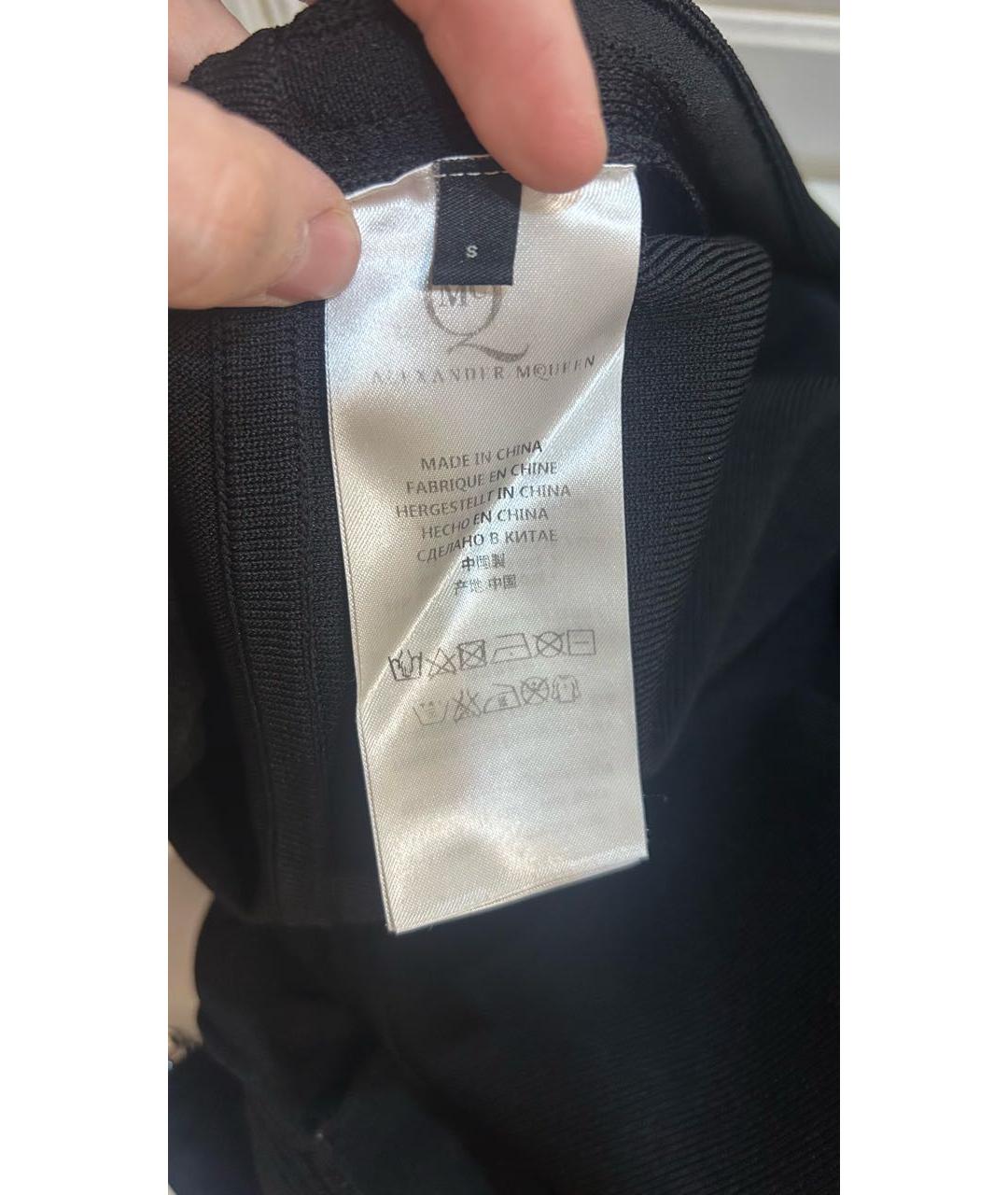 MCQ ALEXANDER MCQUEEN Черный вискозный кардиган, фото 4