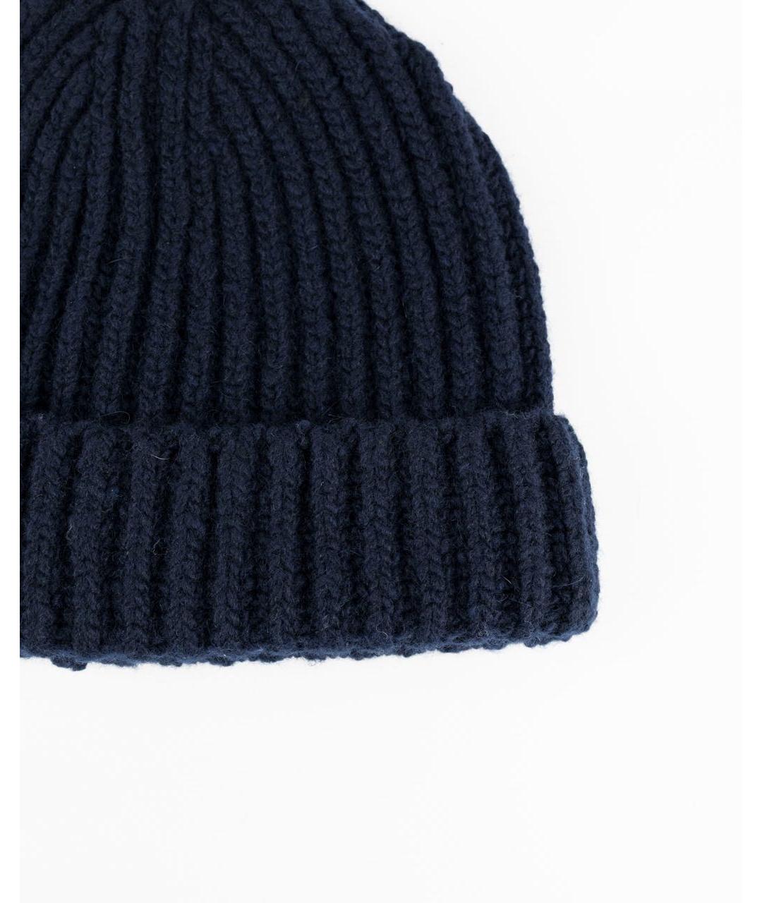 ELEVENTY Темно-синяя кашемировая шапка, фото 3