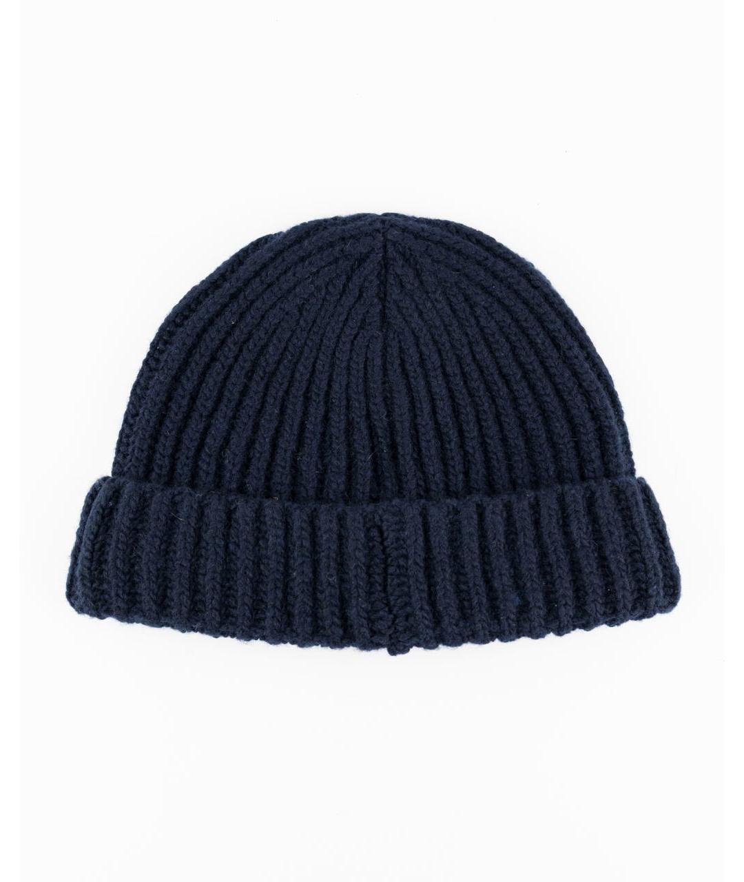 ELEVENTY Темно-синяя кашемировая шапка, фото 2