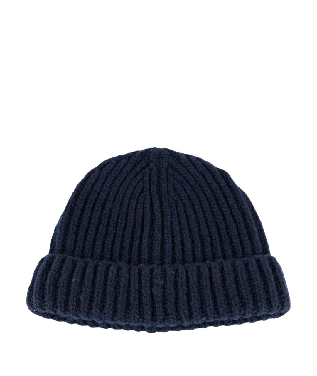 ELEVENTY Темно-синяя кашемировая шапка, фото 1
