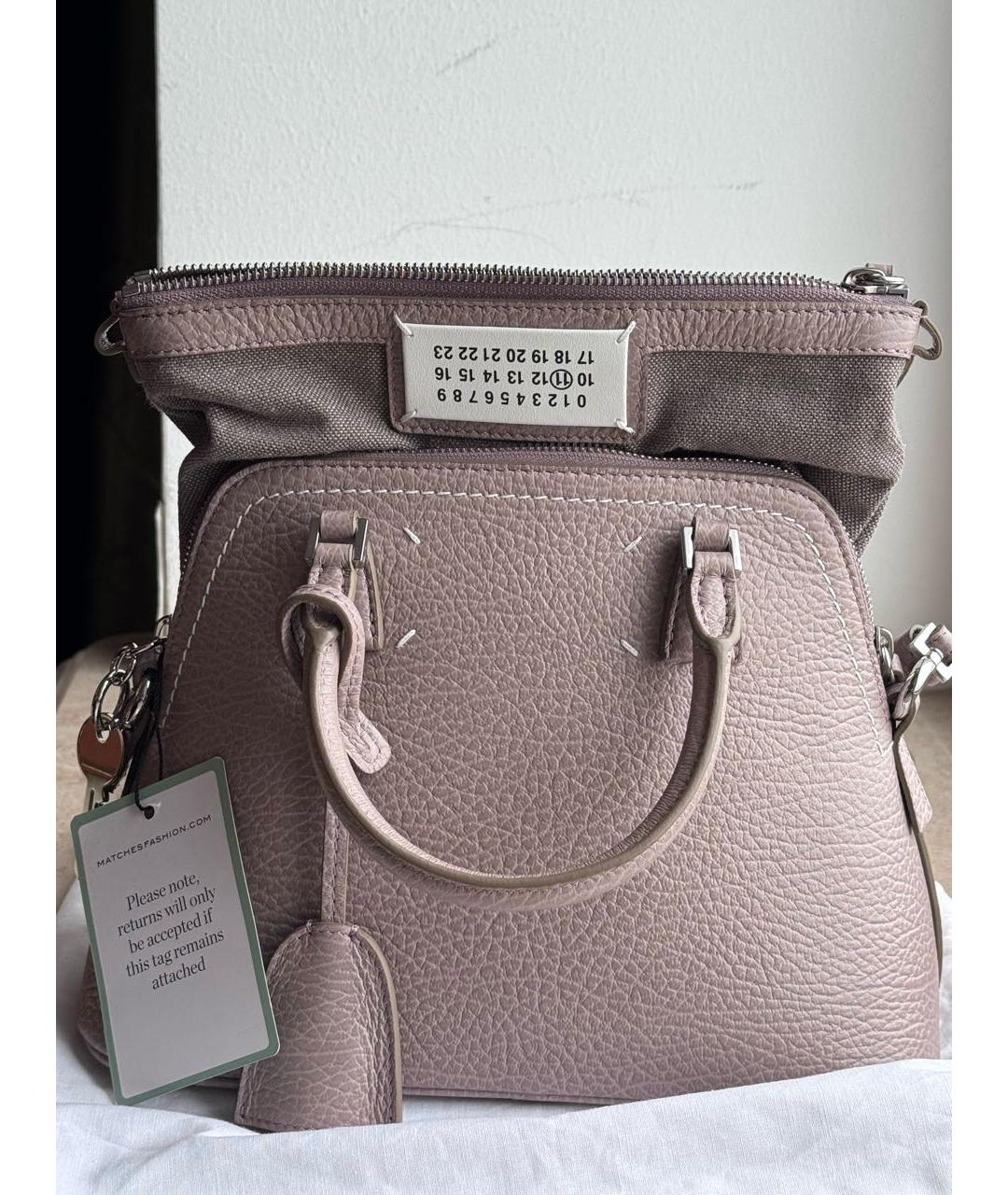 MAISON MARGIELA Бежевая кожаная сумка через плечо, фото 9