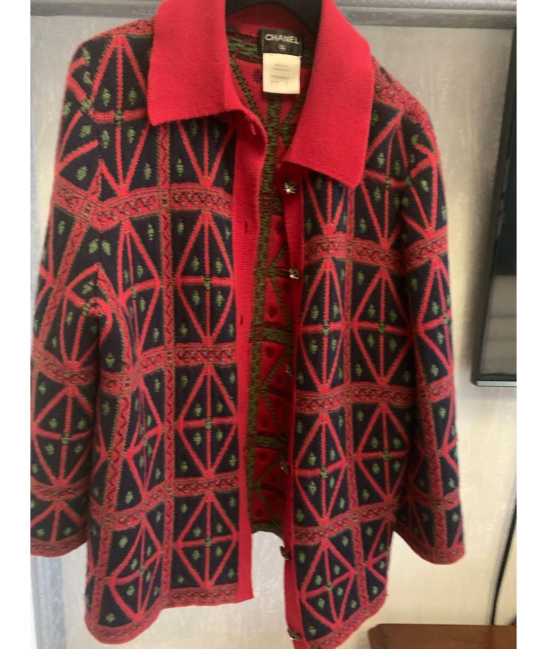 CHANEL Красный кашемировый жакет/пиджак, фото 5