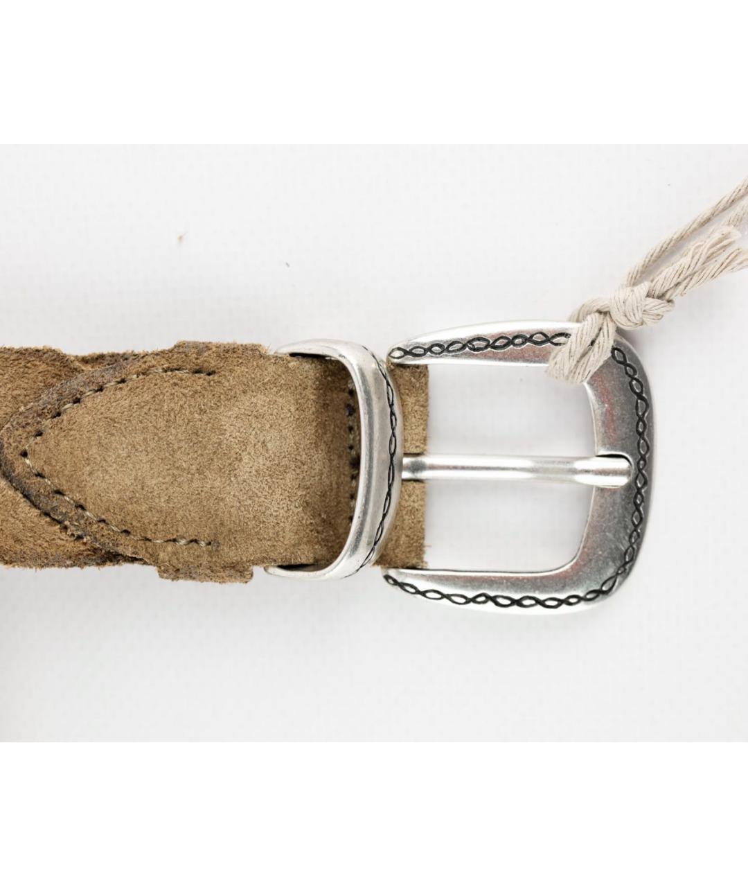 ELEVENTY Бежевый кожаный ремень, фото 2