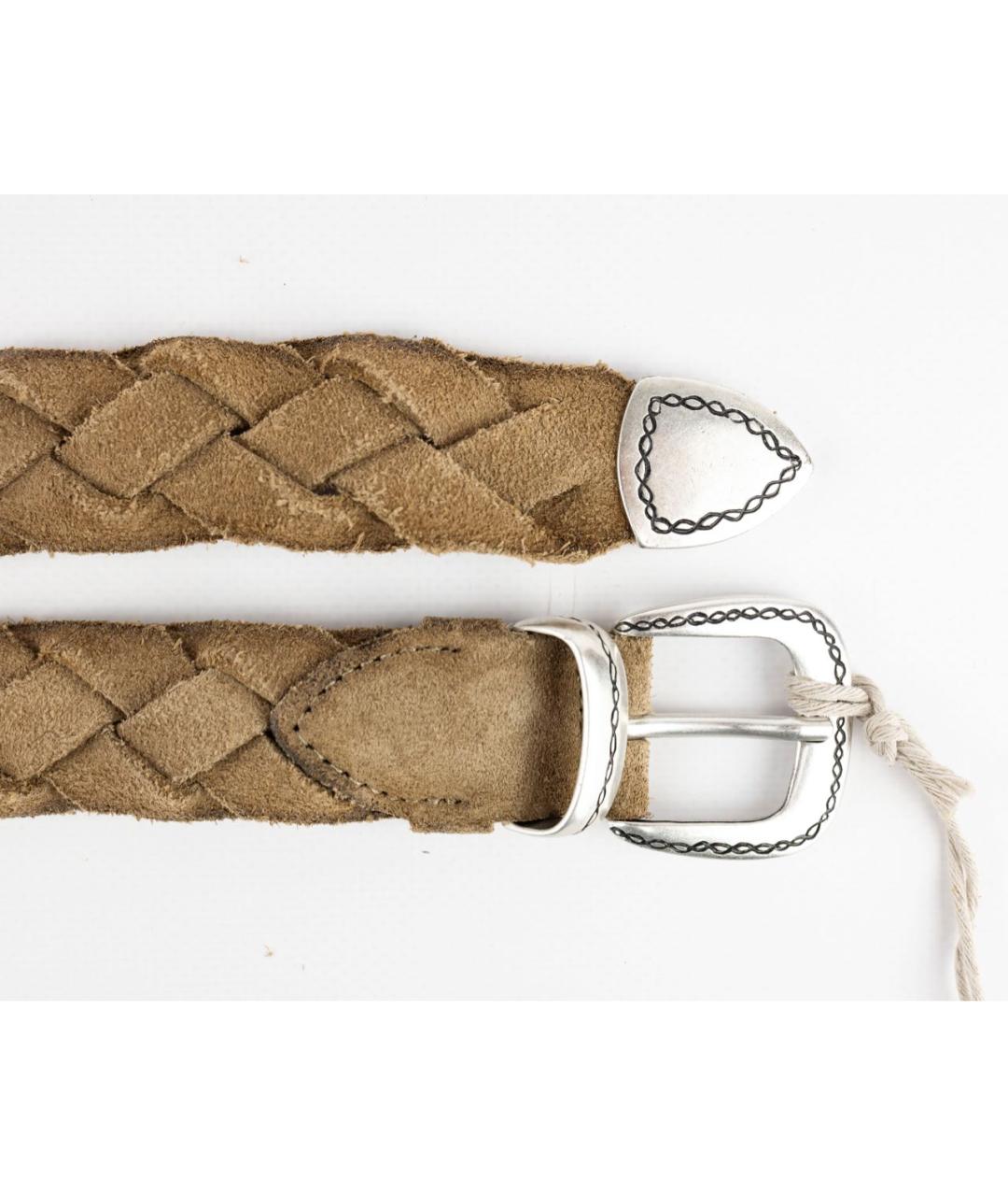 ELEVENTY Бежевый кожаный ремень, фото 3