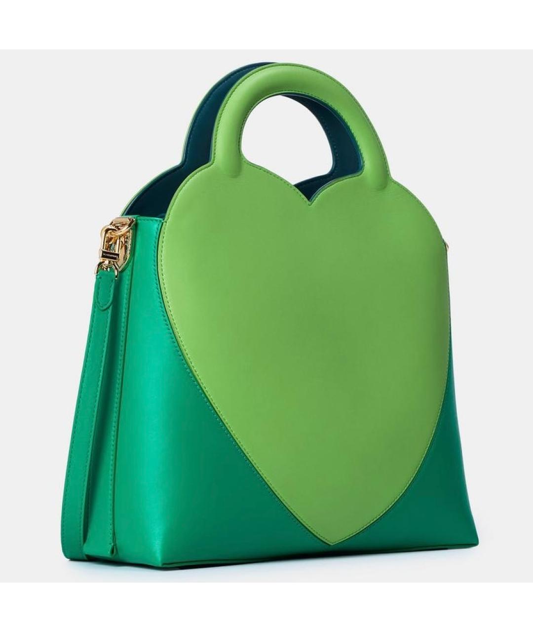 TIFFANY&CO Зеленая кожаная сумка тоут, фото 2