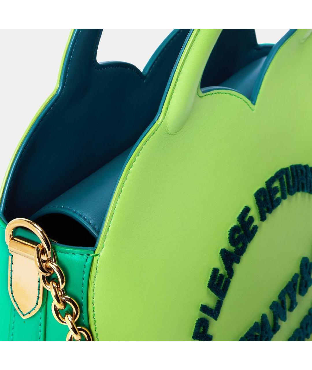 TIFFANY&CO Зеленая кожаная сумка тоут, фото 5