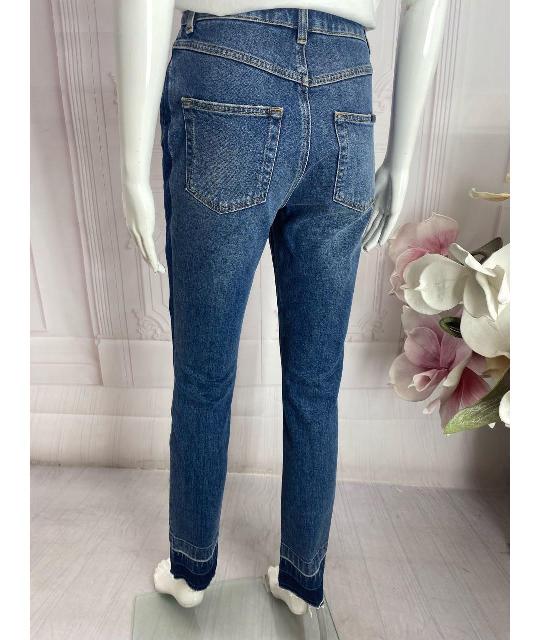 DOLCE&GABBANA Синие хлопко-эластановые джинсы слим, фото 8