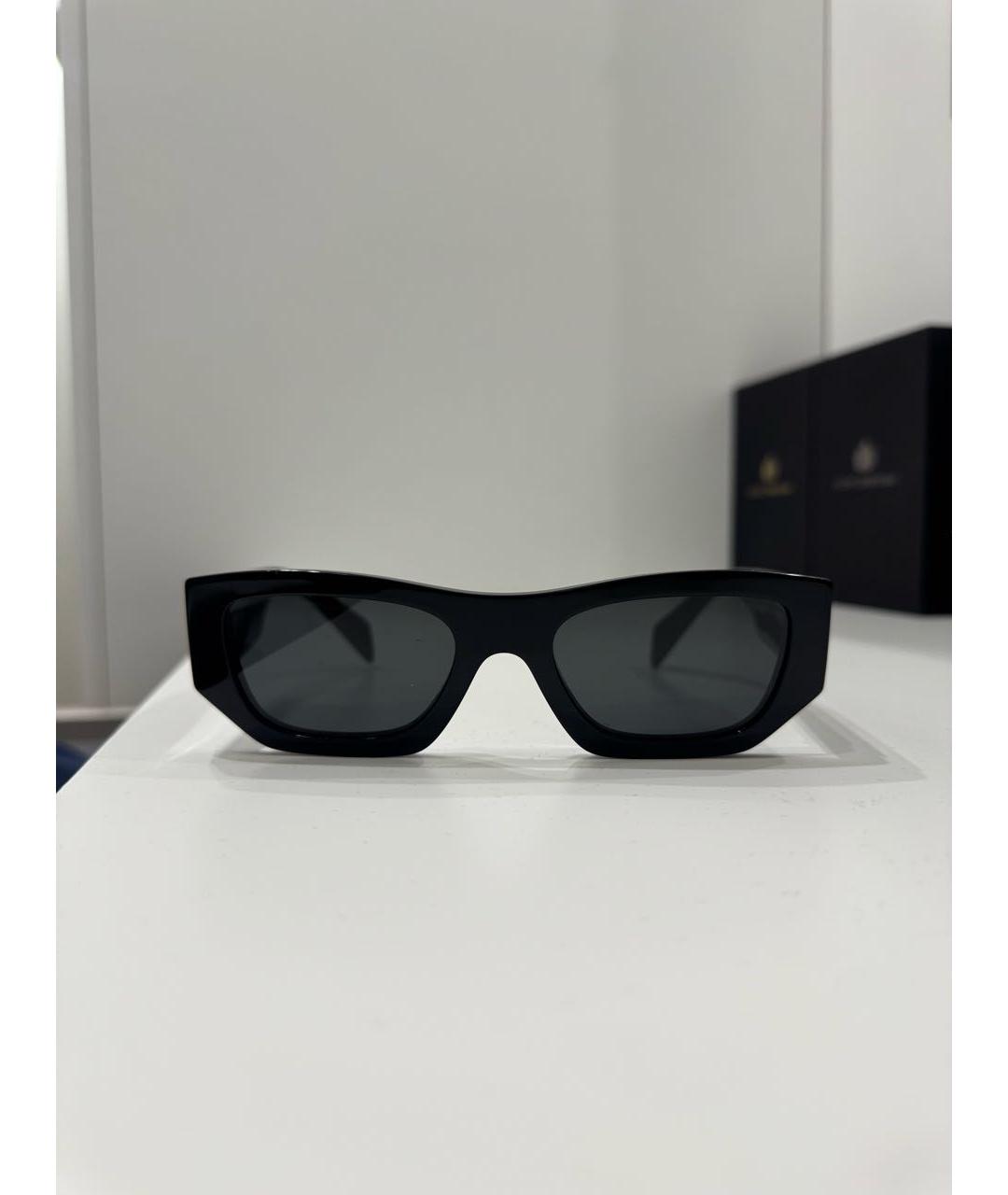 PRADA Черные пластиковые солнцезащитные очки, фото 5