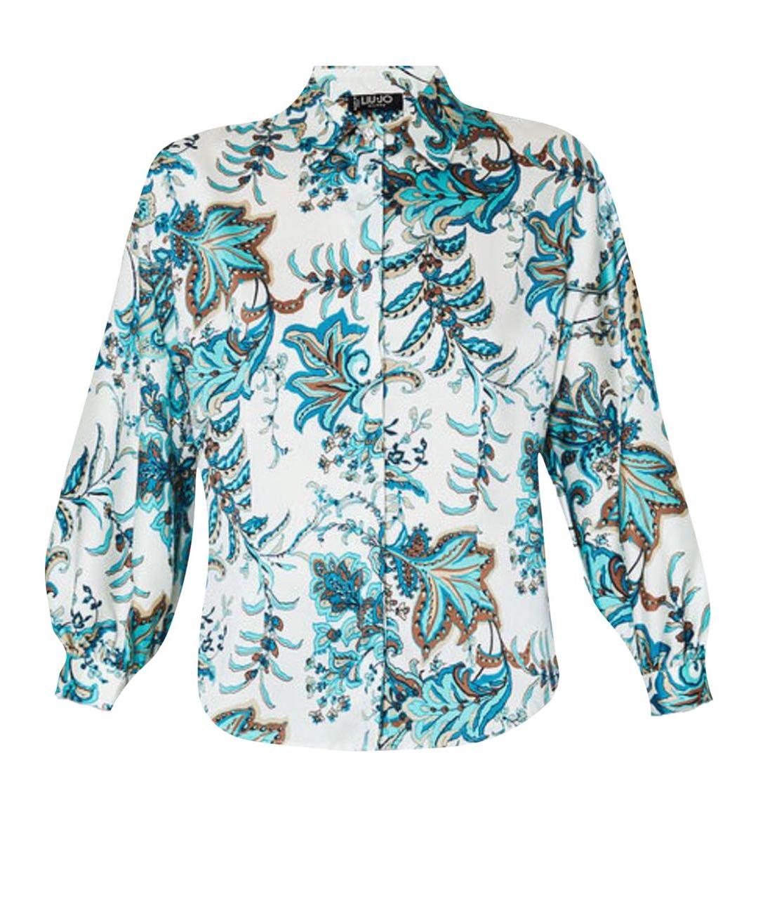 LIU JO Бирюзовая полиэстеровая блузы, фото 9