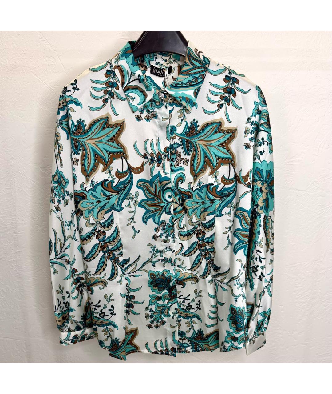 LIU JO Бирюзовая полиэстеровая блузы, фото 4