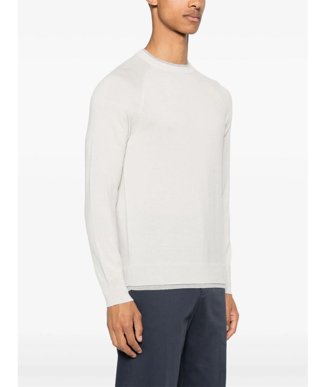 ELEVENTY Белый шерстяной джемпер / свитер, фото 2