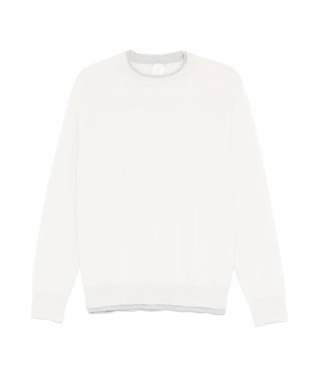 ELEVENTY Белый шерстяной джемпер / свитер, фото 1