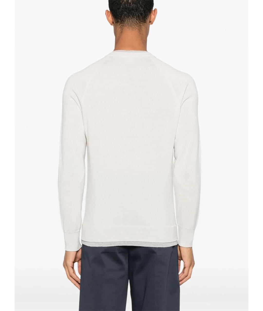 ELEVENTY Белый шерстяной джемпер / свитер, фото 3