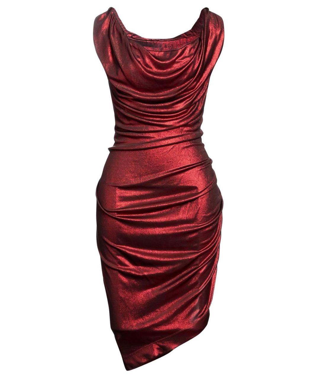 VIVIENNE WESTWOOD Красное вискозное коктейльное платье, фото 4