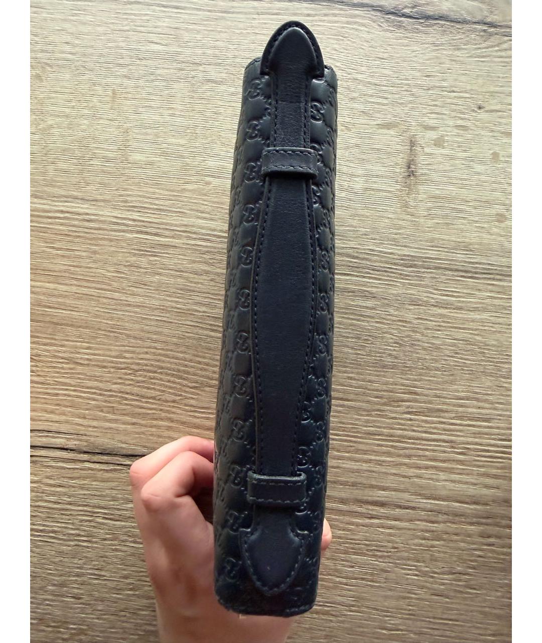 GUCCI Черный кожаный кошелек, фото 2