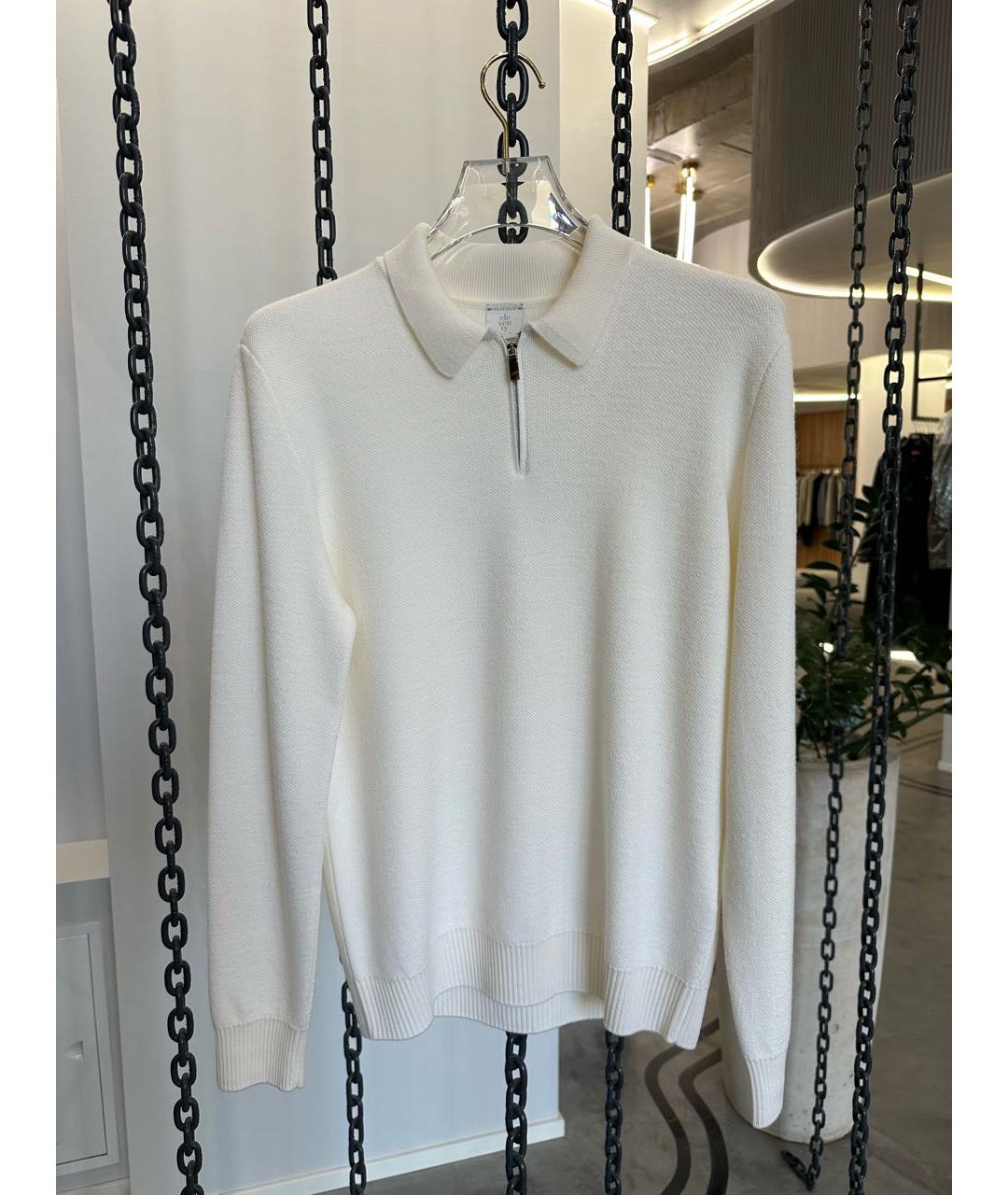 ELEVENTY Белый шерстяной джемпер / свитер, фото 2