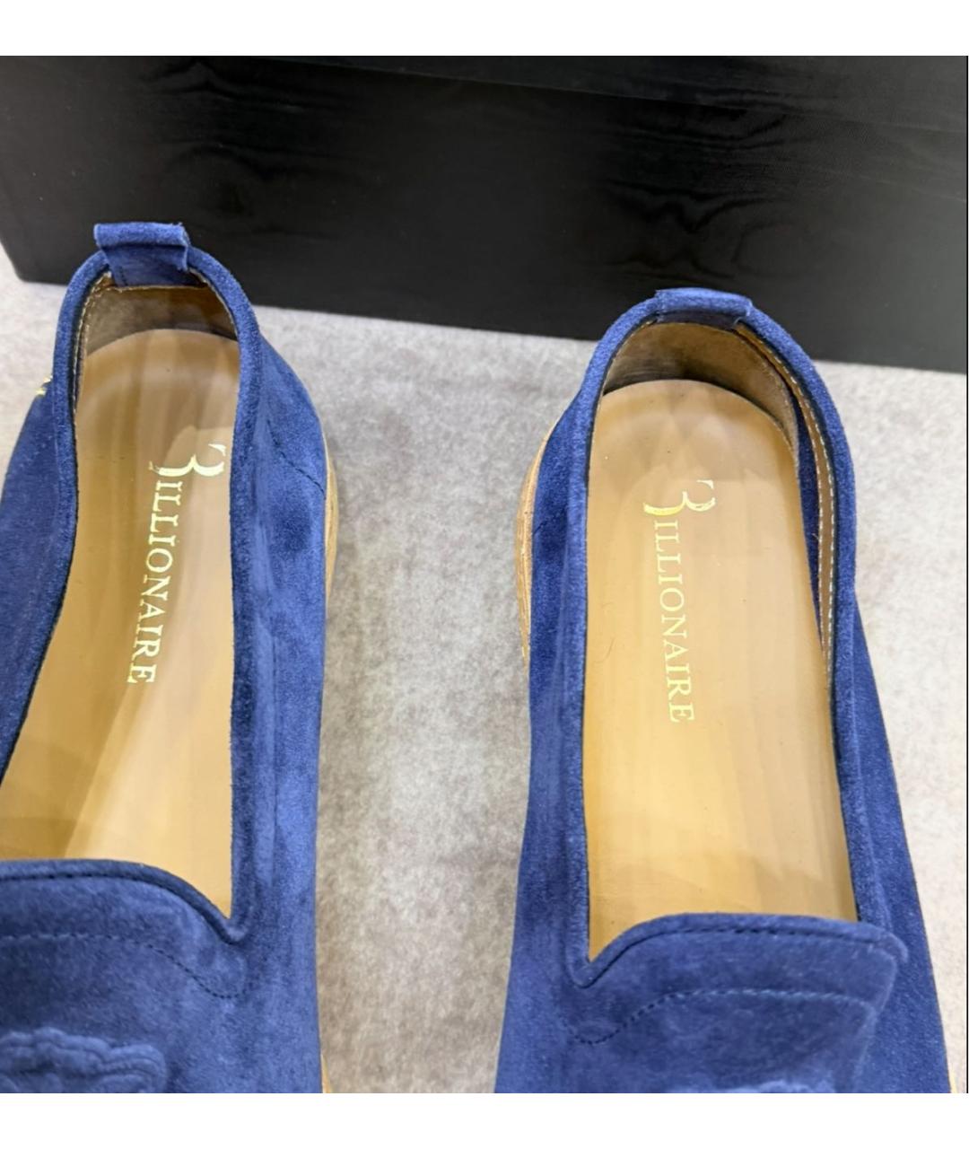 BILLIONAIRE Темно-синие замшевые эспадрильи, фото 6