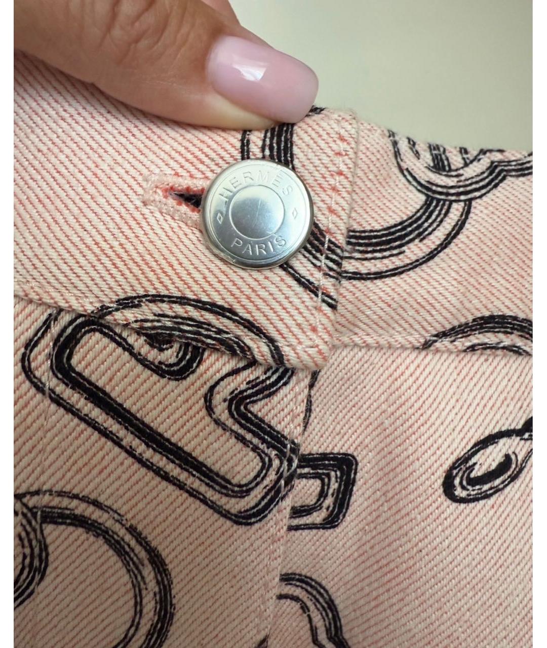 HERMES Розовые хлопковые шорты, фото 4