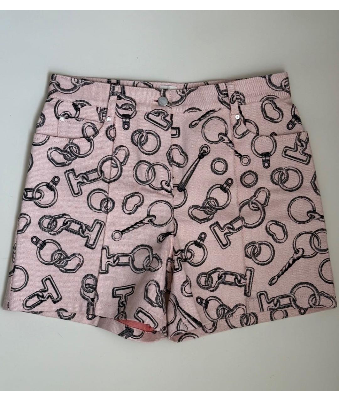 HERMES Розовые хлопковые шорты, фото 6