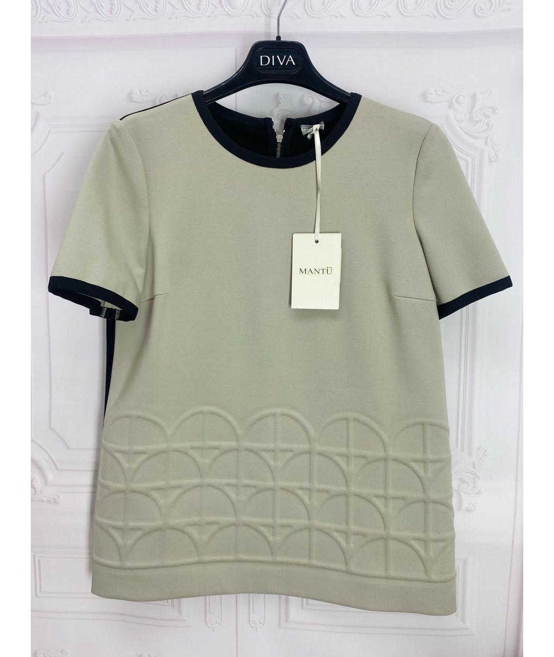 MANTU Бежевая вискозная блузы, фото 7